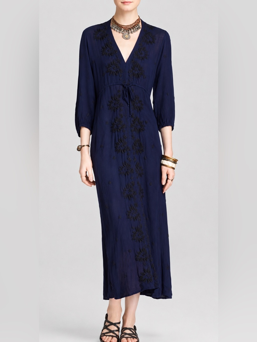 Free People Embroidered Fable midi dress, XS